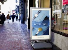 Unsere Plakatständer halten Wind und Wetter stand Unsere Plakatständer halten Wind und Wetter stand