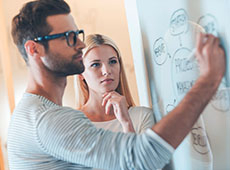 Wände gestalten mit magnetischer Whiteboard-Folie