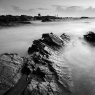 Long exposure seascape in black and white. Nature com / Schwarz / Weiß