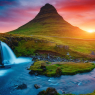 Fantastic evening with Kirkjufell volcano the coast of Snaefel / Natur