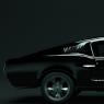Powerful Black Muscle Car 3d illustration / Fahrzeuge